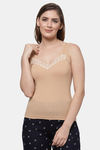 Floret Cotton Camisole (Pack of 2) - Skin Black — thumbnail 2